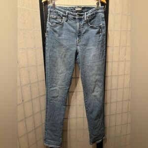 GOOD AMERICAN Good Boy Straight Light Compression Jeans, Size 14/32